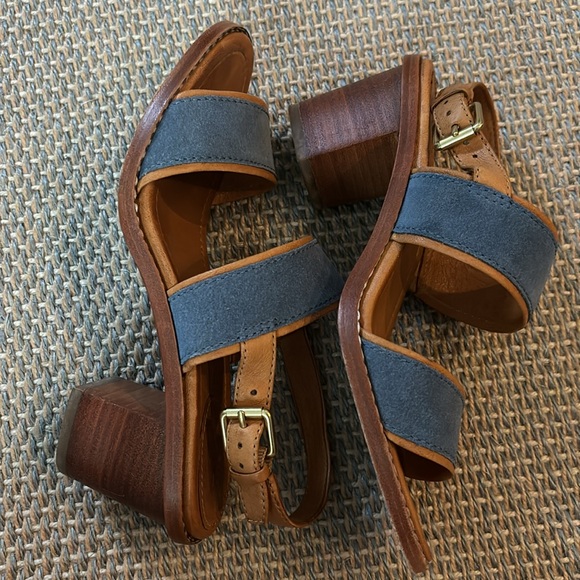 FRYE Brielle overlay sling block heal sandal, 6 - Picture 5 of 8